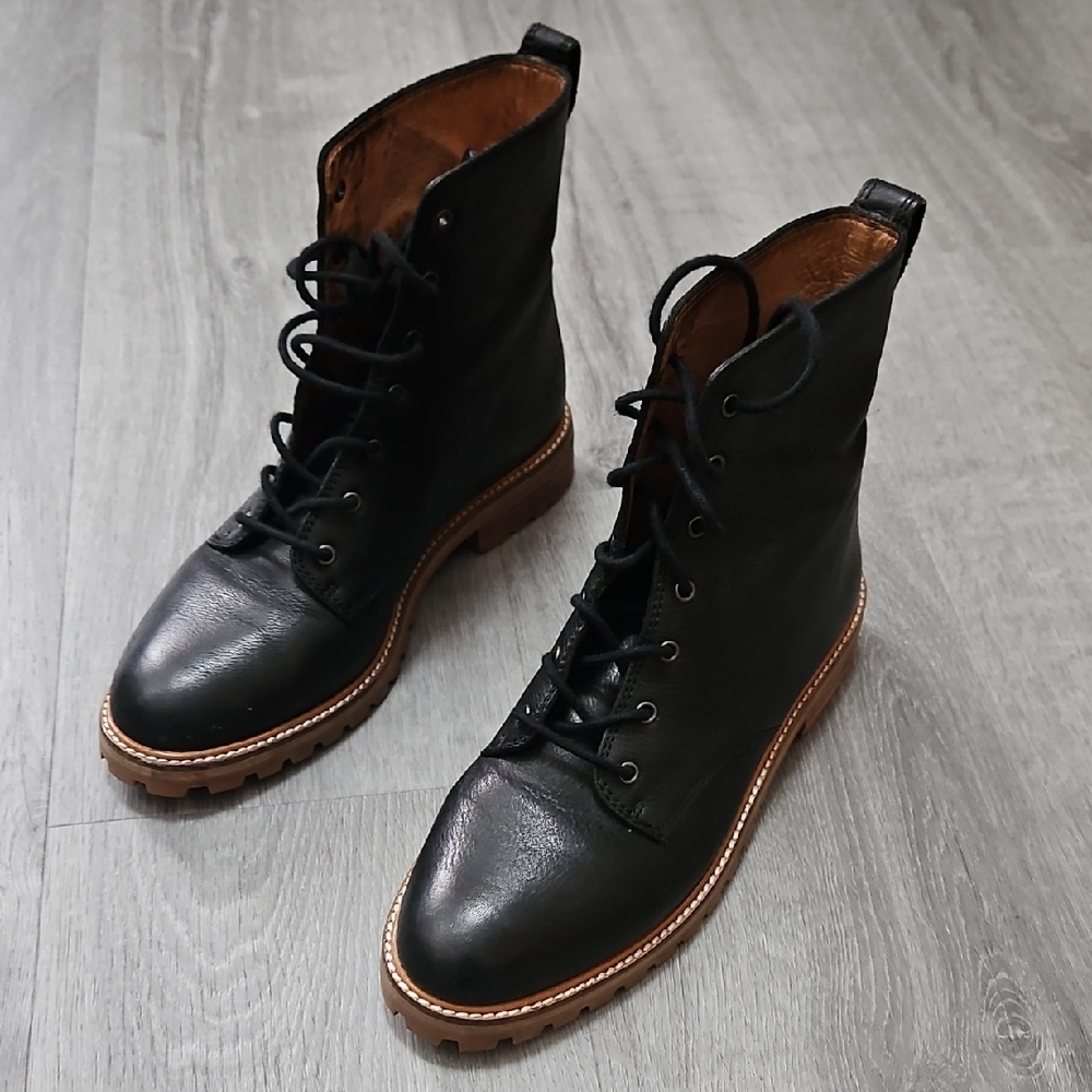 Madewell Clair Lace-up Leather Boot - Picture 2 of 6